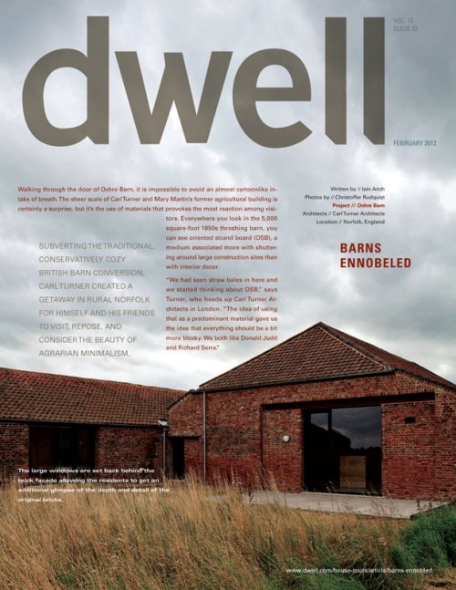 Dwell Magazine four page publication design sample